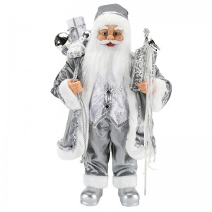 45 ~ 62cm Navidad de pie Santa Claus Ornamento Decoración Figurine Colección Tela Festival de vacaciones Peluche de Navidad Artículo personalizado