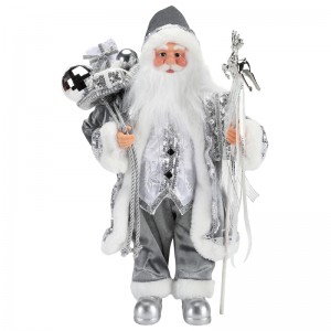 45 ~ 62cm Navidad de pie Santa Claus Ornamento Decoración Figurine Colección Tela Festival de vacaciones de Navidad Artículo de felpa