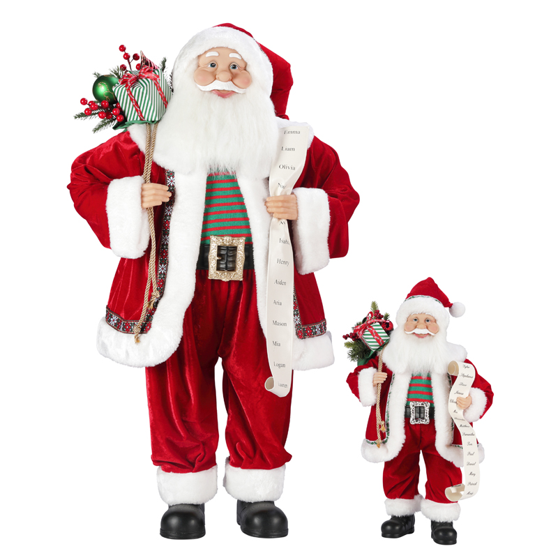 T24-S109 30 ~ 110cm Decoración de Santa Claus de Navidad